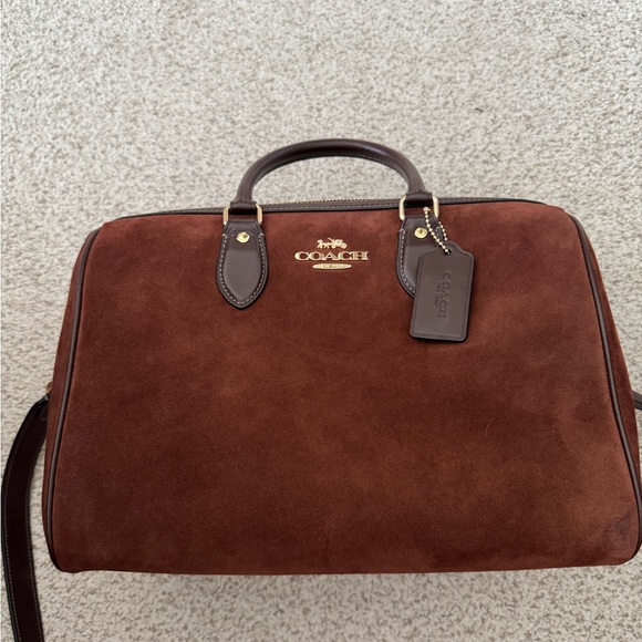 NWT Coach Suede Rowan Large Satchel Bag - Picture 15 of 15